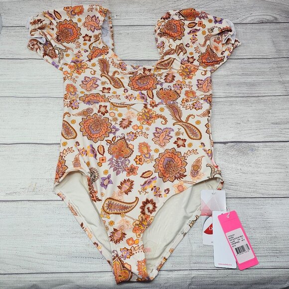 NWT Seafolly Girls Standard Twist Front Soft Cup Boyleg One Piece Swimsuit 14(Au - Picture 6 of 6